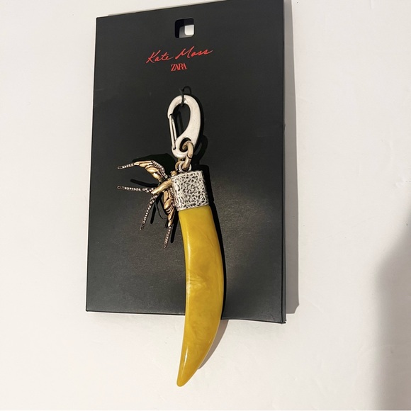 ZARA x Kate Moss COMBINATION HORN CHARM KEYCHAIN Bag Charm NWT